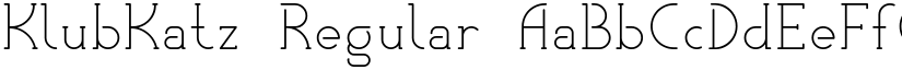 KlubKatz Regular font