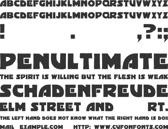 Gordoni font preview