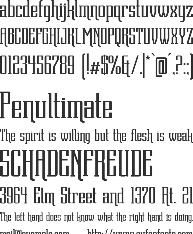 Dentra Font font preview