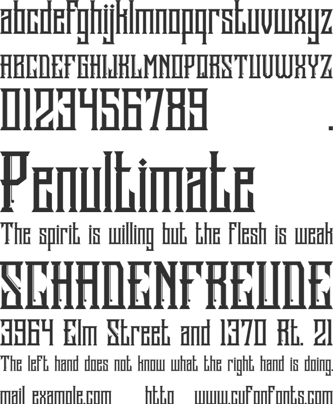 Stonebangs Typeface font preview