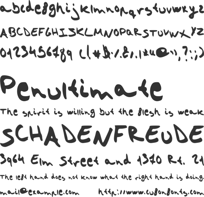 Strange Headache font preview