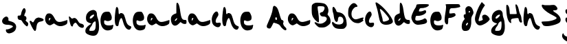 strangeheadache font