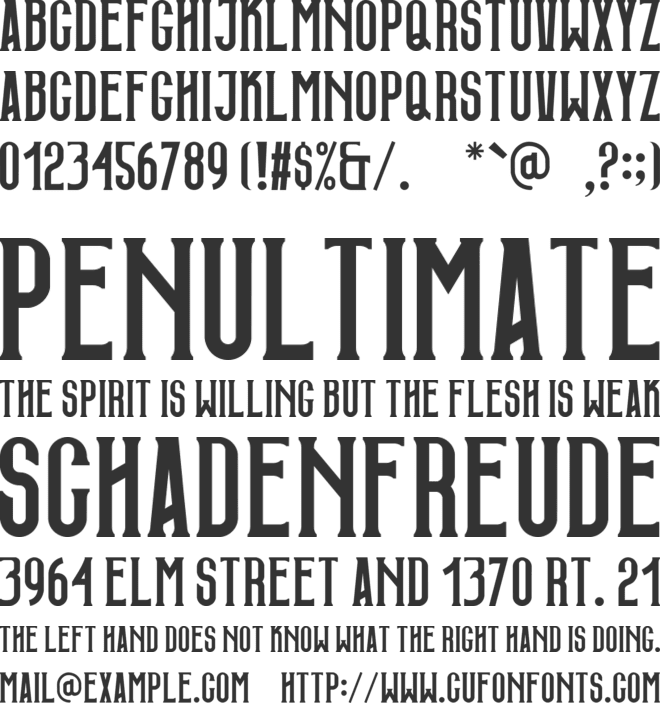 Naonweh font preview