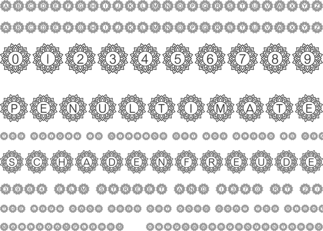 Mandala_Mono font preview