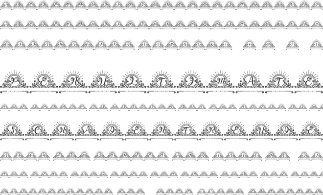 Belove Monogram font preview