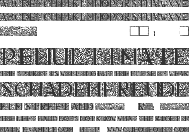 Behrens Antiqua Initialen font preview