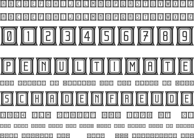 Beholder Capitals font preview