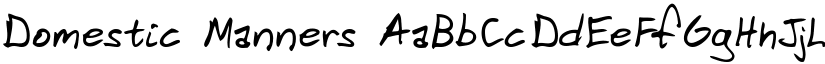 Domestic Manners font