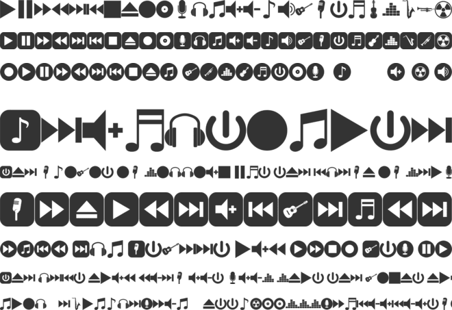 font bottons music font preview