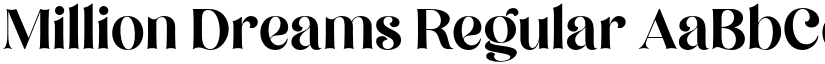 Million Dreams Regular font
