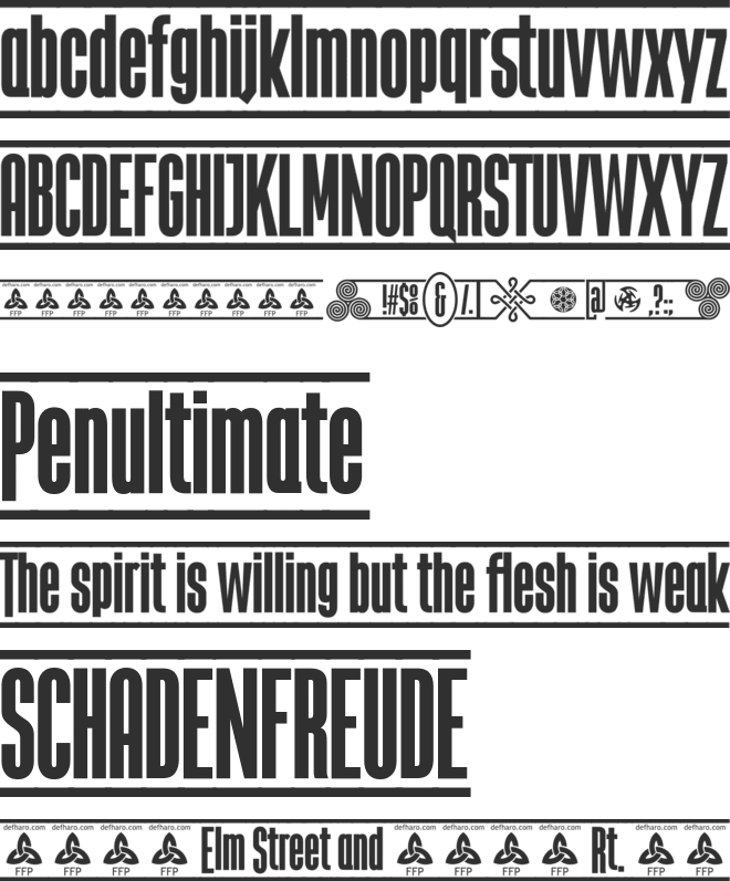 The Tribal Box font preview