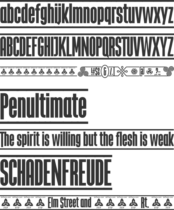 The Tribal Box font preview