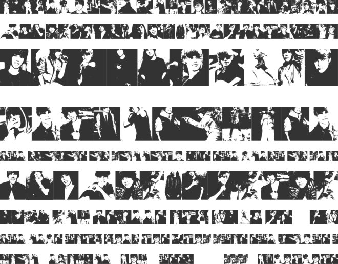 Justin Bieber font preview