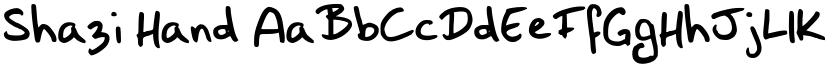 Shazi Hand font