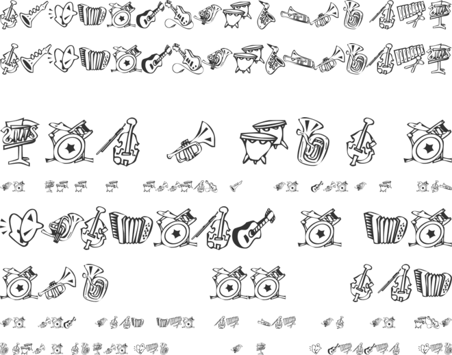 KR Music Class font preview