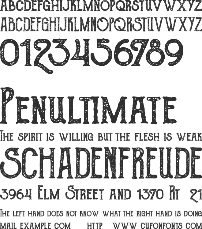 The Goldsmith Vintage font preview