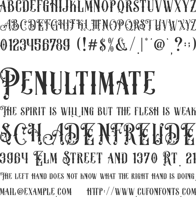 Demon Blade font preview