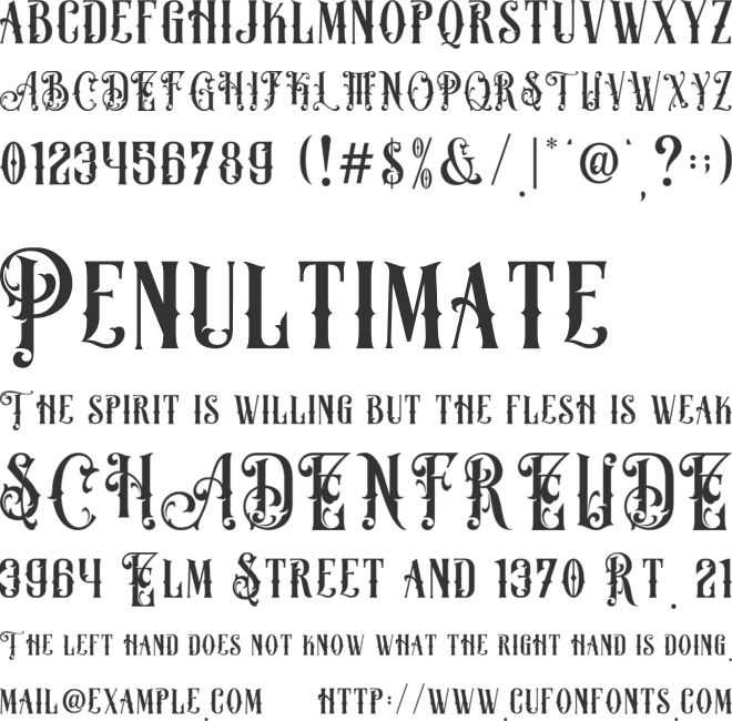 Demon Blade font preview