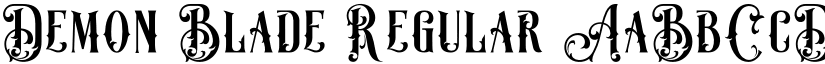 Demon Blade Regular font