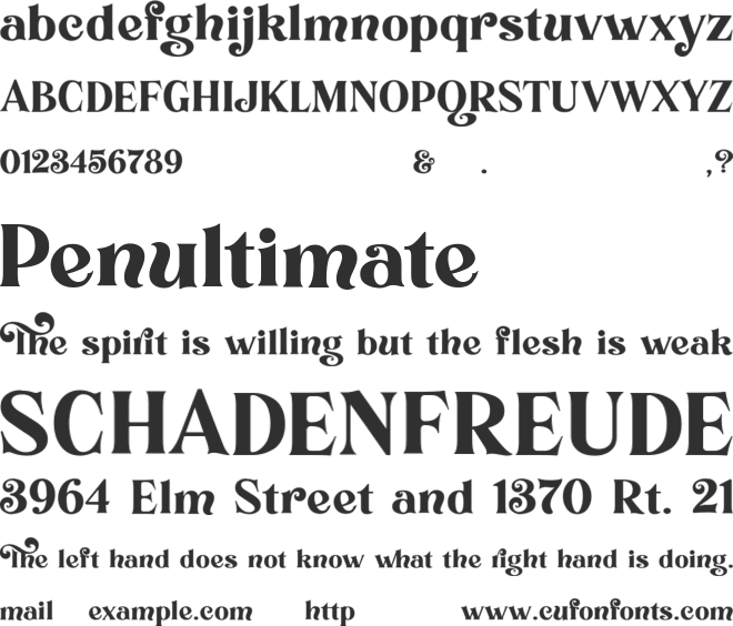 Foldnick font preview