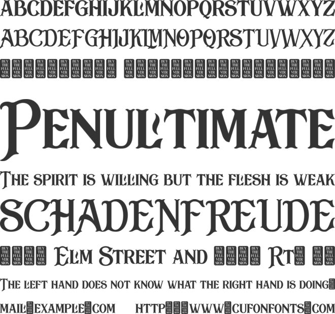 Black Drama Demo font preview
