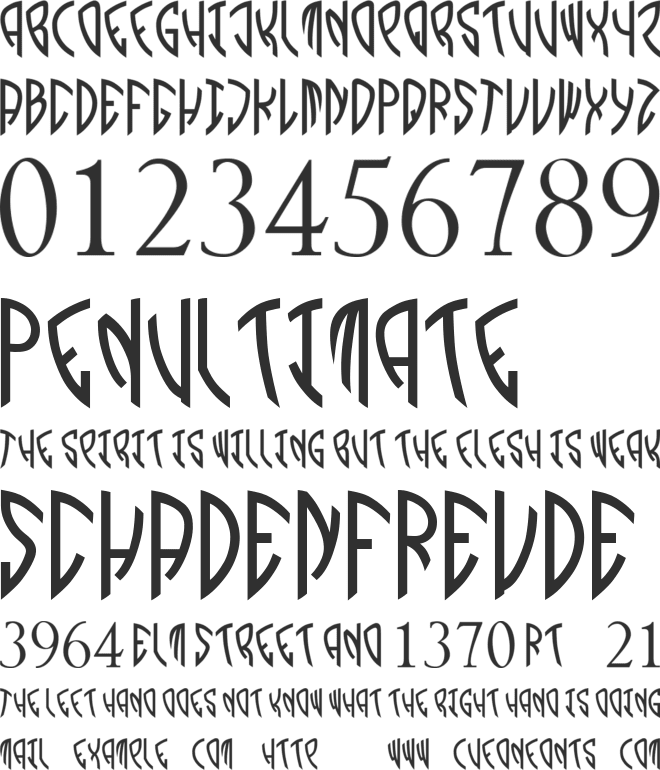 WarnerNew font preview