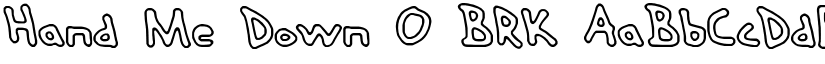 Hand Me Down O BRK font