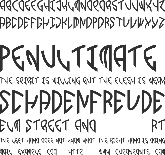 WarnerShield 90's font preview