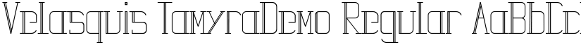 Velasquis TamyraDemo Regular font