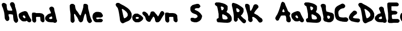 Hand Me Down S BRK font