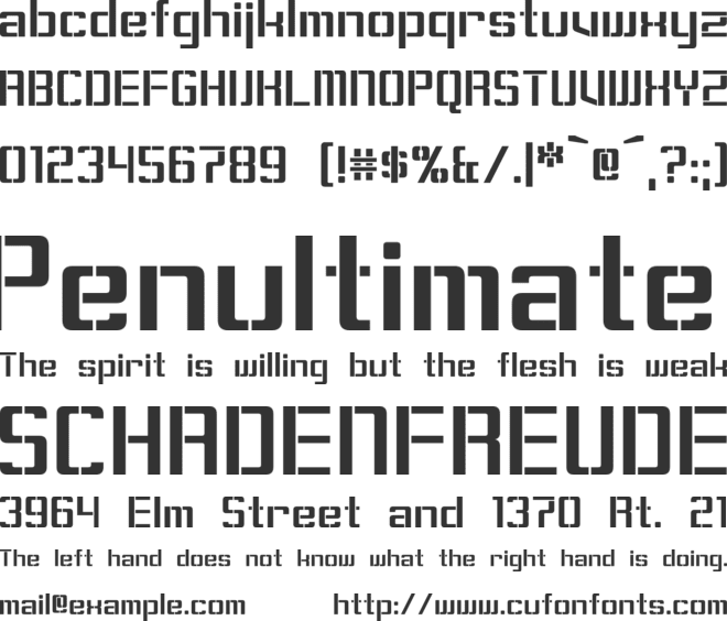 Sorenson font preview