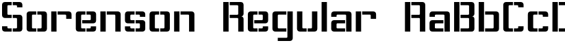 Sorenson Regular font