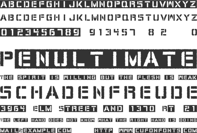 Cargo Bay font preview