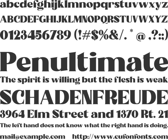 Prima DEMO font preview