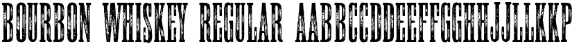 Bourbon whiskey Regular font
