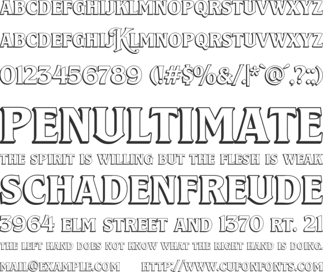 Ephemera Kingsford font preview