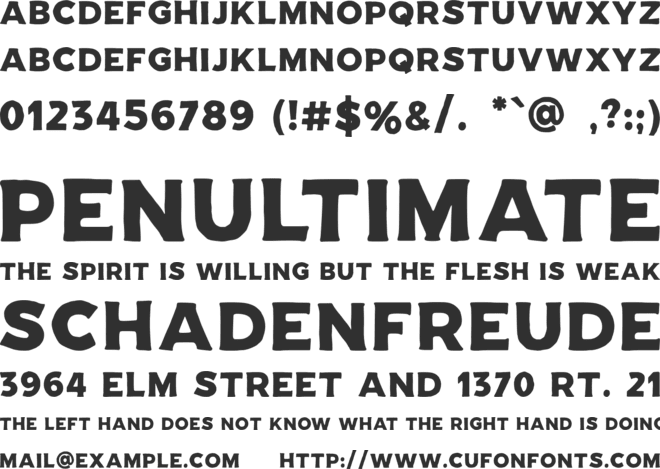 RECKFIELD-NORMAL font preview