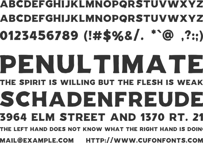 RECKFIELD-NORMAL font preview