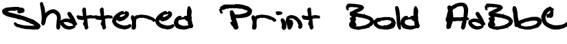 Shattered Print Bold font