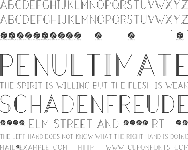 Hazel Deco font preview