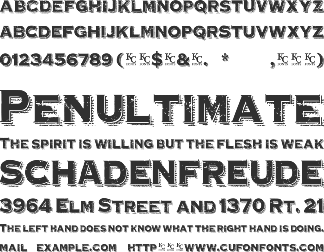 Hooverville font preview