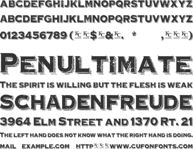 Hooverville font preview