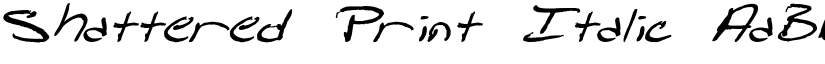 Shattered Print Italic font