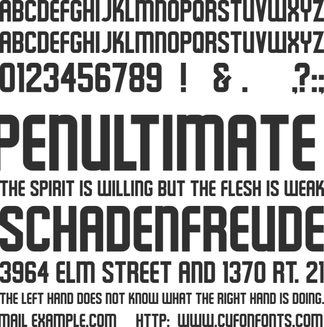 Schluber font preview