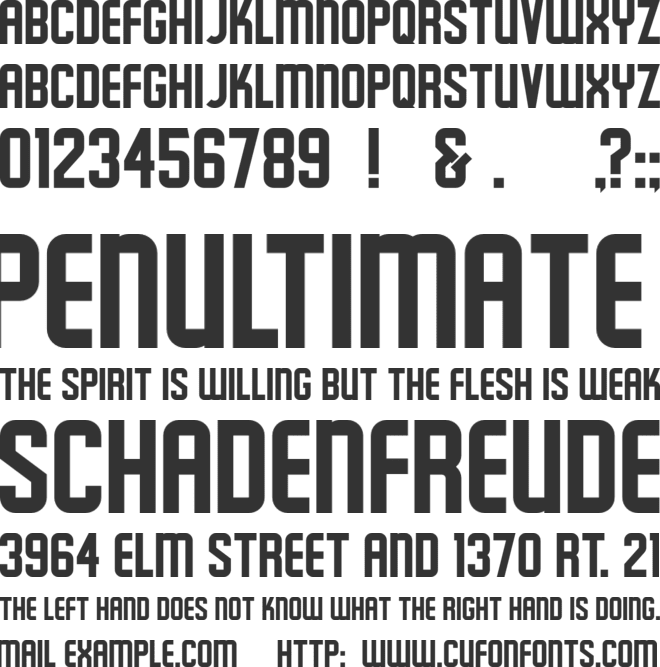 Schluber font preview