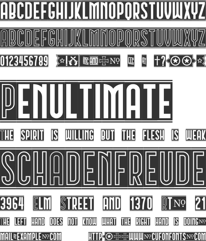 Circusant font preview