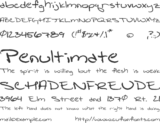 Shattered Print font preview