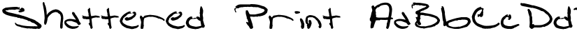 Shattered Print font