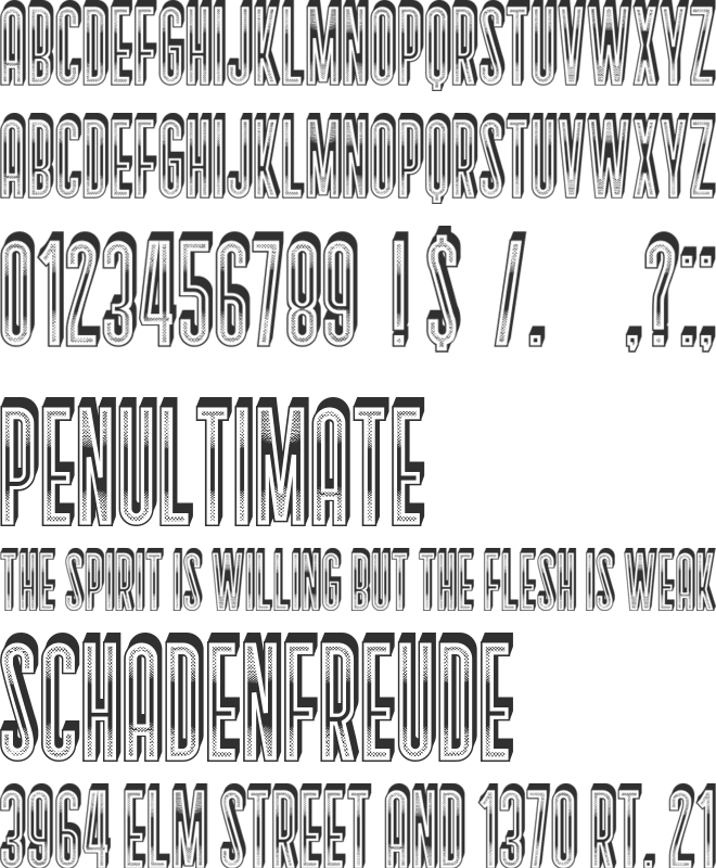 Sabbia font preview
