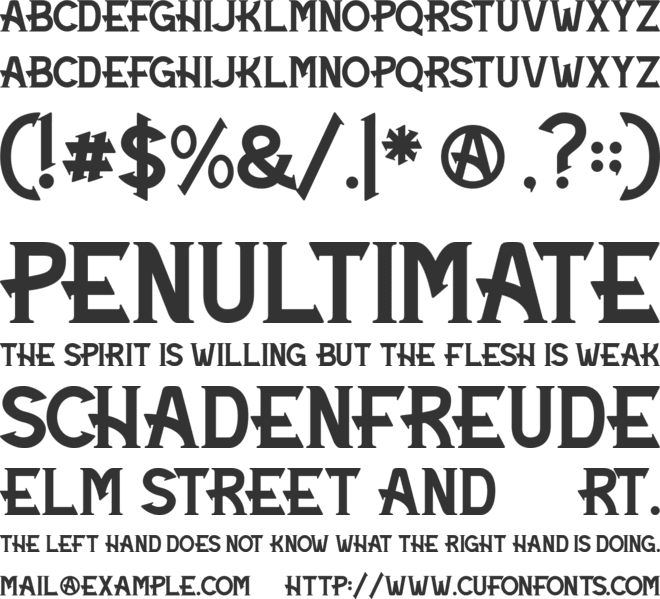 Maigreds font preview